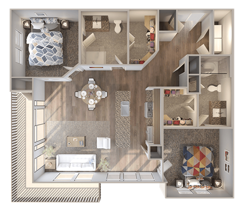Skyline at Midtown B2d Floorplan